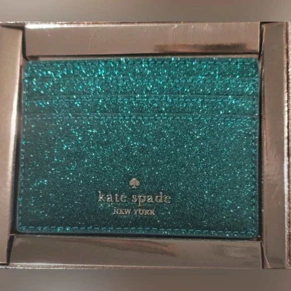 💥Kate Spade Green Glitter Crossbody and Cardholder Set 💥 - Picture 6 of 7